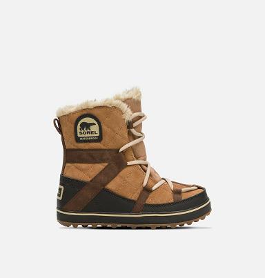 Sorel Glacy Explorer Boots UK - Womens Snow Boots Brown (UK7306125)
